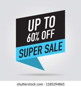 modern design origami ribbon element banner for e-commerce business
