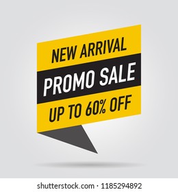 modern design origami ribbon element banner for e-commerce business