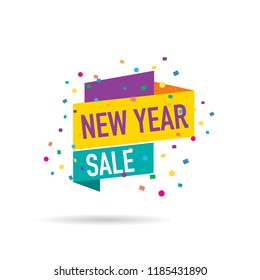 modern design origami ribbon element banner for e-commerce business