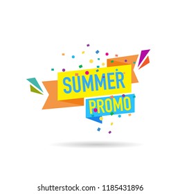modern design origami ribbon element banner for e-commerce business