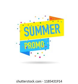 modern design origami ribbon element banner for e-commerce business