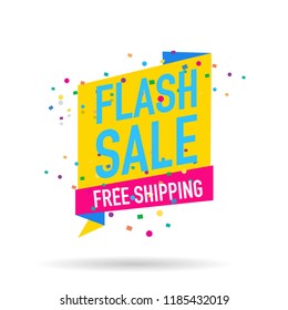 modern design origami ribbon element banner for e-commerce business