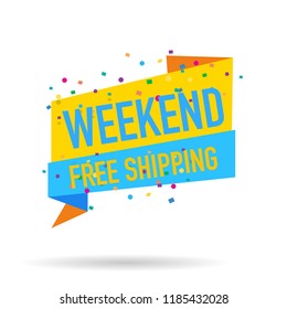 modern design origami ribbon element banner for e-commerce business