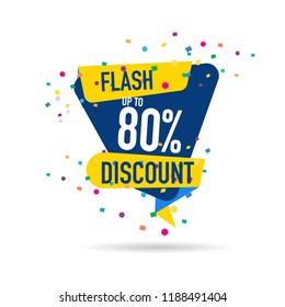 modern design origami ribbon element banner for e-commerce business