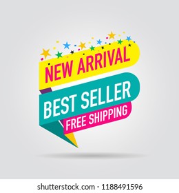 modern design origami ribbon element banner for e-commerce business
