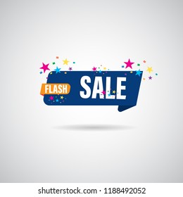 modern design origami ribbon element banner for e-commerce business