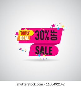 modern design origami ribbon element banner for e-commerce business