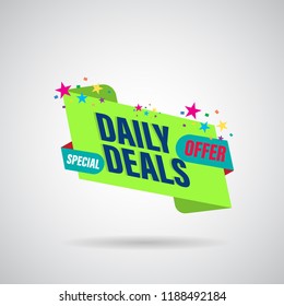 modern design origami ribbon element banner for e-commerce business