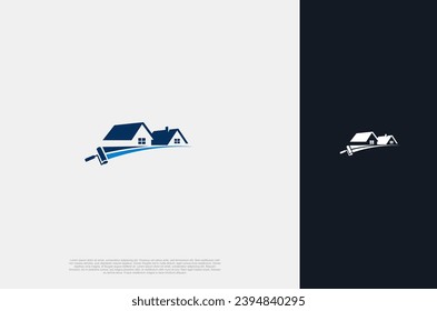 Modern design Painted House decor and repair color, painter, house painting service for home decoration, building, house construction and staining. Vector Illustration concept
