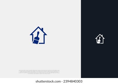 Modern design Painted House decor and repair color, painter, house painting service for home decoration, building, house construction and staining. Vector Illustration concept
