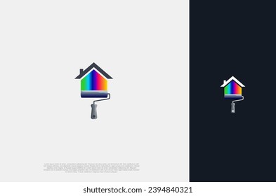 Modern design Painted House decor and repair color, painter, house painting service for home decoration, building, house construction and staining. Vector Illustration concept
