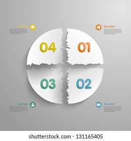 Modern Design Paper Infographics-vector