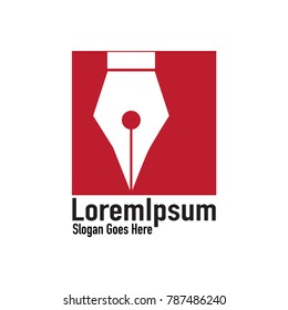 modern design of pen nib logo 