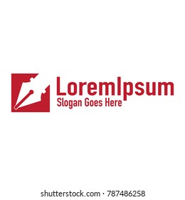 modern design of pen nib logo 