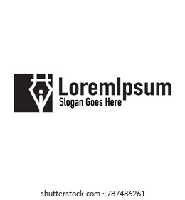 modern design of pen nib logo 