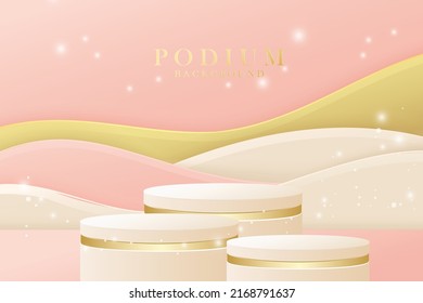 Modern design podium for various advertisements. vector advertising design for product artwork and website