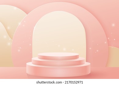Modern design podium for various advertisements. vector advertising design for product artwork and website