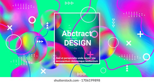 Modern design poster with 3d flow shape. Minimal style concept. Colorful abstract background.  Minimal geometric cover.