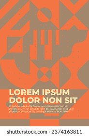 Modern design poster. Abstract shapes and forms