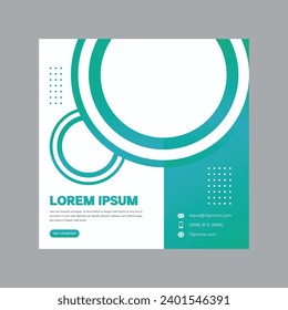 modernes Design-Poster, Flyer-Broschüren-Deckenlayout-Vorlage mit kreisgrafischen Elementen und Raum für Fotohintergrund