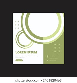 modern design poster, flyer brochure cover layout template with circle graphic elements and space for photo background