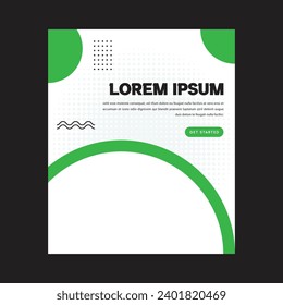 modernes Design-Poster, Flyer-Broschüren-Deckenlayout-Vorlage mit kreisgrafischen Elementen und Raum für Fotohintergrund