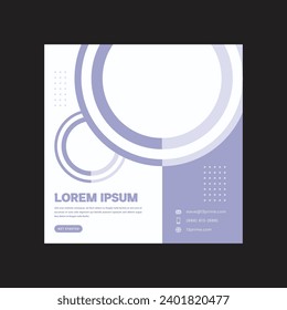 modern design poster, flyer brochure cover layout template with circle graphic elements and space for photo background