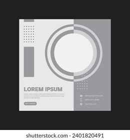 modernes Design-Poster, Flyer-Broschüren-Deckenlayout-Vorlage mit kreisgrafischen Elementen und Raum für Fotohintergrund