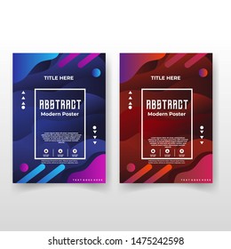 Modern design poster with gradient liquid abstract Vector.Used design presentations, print,flyer,business cards,invitations, calendars,sites, packaging,cover.
