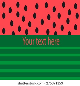 Modern design poster with place for text on a abstract watermelon