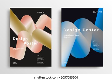 Modern design poster with vibrant gradients shapes. Retro color backgrounds for flyer, cover, brochure. Vector template