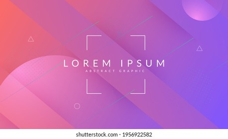 Modern Design. Purple Vibrant Poster. Trendy Page. Rainbow Journal. Geometric Shape. Flat Minimal Flyer. Spectrum Brochure. Flow Landing Page. Lilac Modern Design
