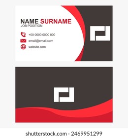 modern design red and grey business card