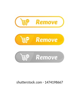 modern design of remove item button. online shop icon material