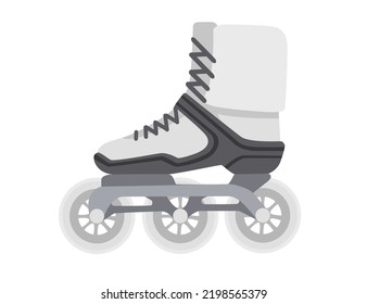 Modern design roller skates simple cartoon design vector illustration sport or casual equipment isolated on white background