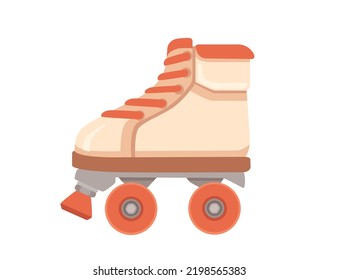 Modern design roller skates simple cartoon design vector illustration sport or casual equipment isolated on white background