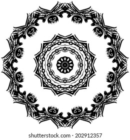 Modern design round texture, EPS8 - vector graphics.