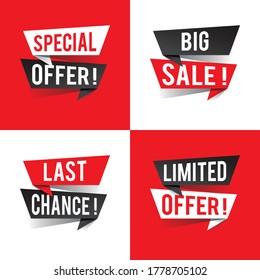 Modern design sale related on speech bubbles. Sale concept. Vector illustration