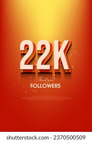 Modern design to say thank you for achieving 22k followers.