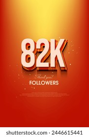 Modern design to say thank you for achieving 82k followers.