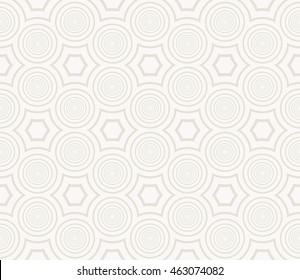Modern design. Seamless pattern with concentric circles. Vector illustration. For the interior design, printing, wallpaper, textile industry.