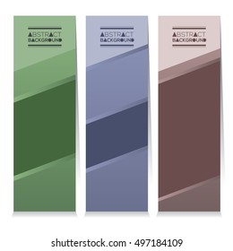 Modern Design Set Of Different Three Stripes Graphic Vertical Banners Vector Illustration