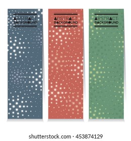 Modern Design Set Of Three Abstract Vertical Banners Vector Illustration