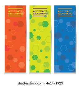Modern Design Set Of Three Abstract Vertical Banners Vector Illustration