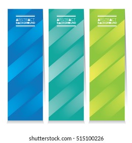 Modern Design Set Of Three Abstract Colorful Vertical Banners Vector Illustration