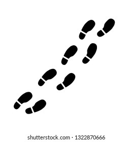 Modern design shoes foot step icon on white background .