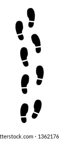 Modern design shoes foot step icon on white background .