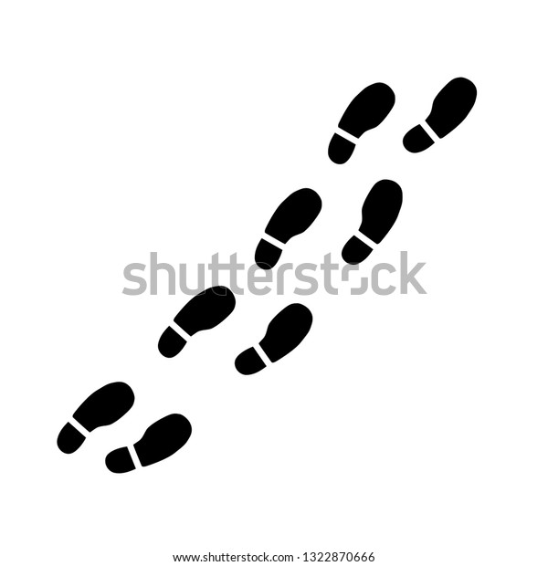 Modern Design Shoes Foot Step Icon Stock Vector (Royalty Free) 1322870666