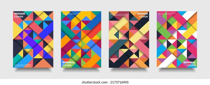 Modern design simple cover and colorful minimal poster background