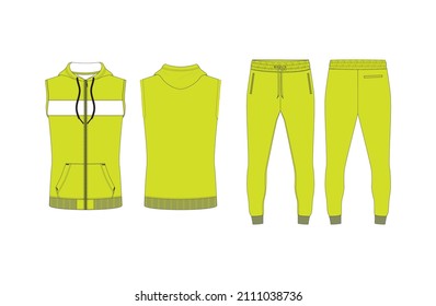 Modern Design Sleeveless Tracksuit Vector